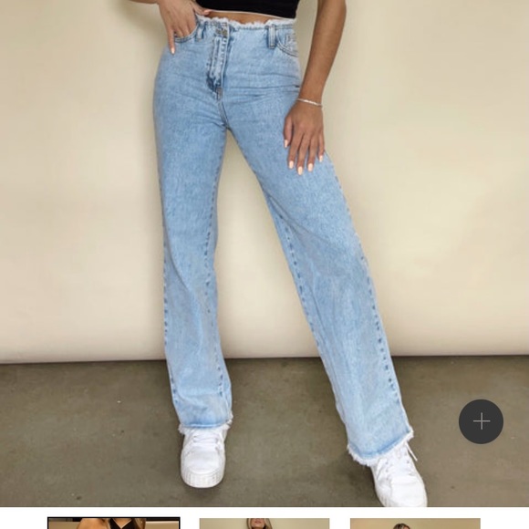 SALE Frayed Denim Jeans - Picture 2 of 14